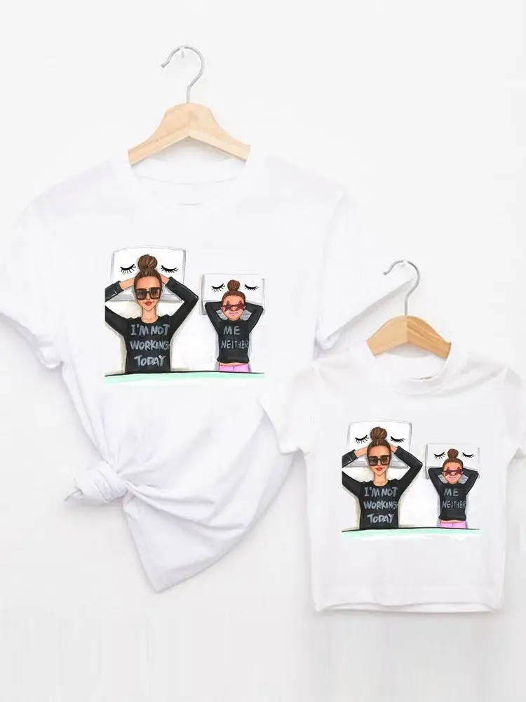 

Family Matching Outfits Women Love Kid Child Summer Mom Mama Lovely Time Trend Mother Tshirt Tee T-shirt Clothes Clothing