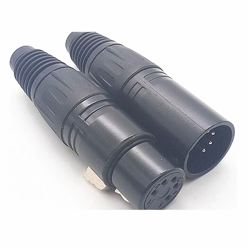 

5-контактный разъем Xlr, гнездовой разъем, аудио, музыкальный, настольный, микрофонный кабель, разъем Xlr Cannon, Штекерный адаптер, черный