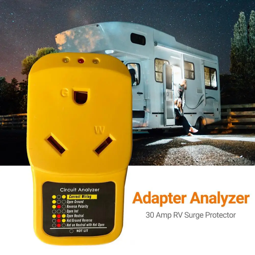 

Circuit Analyzer Quality Wearproof 30 Amp Good Toughness Circuit Analyzer Car Supplies Circuit Adapter RV Electrical Adapter
