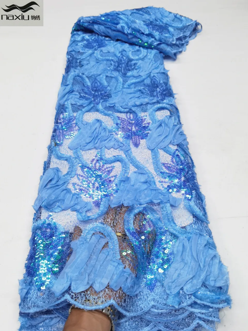 

Madison африканская сетчатая кружевная ткань с блестками 2022 высокое качество французское Тюлевое кружево Нигерия сетчатый материал для сваде...