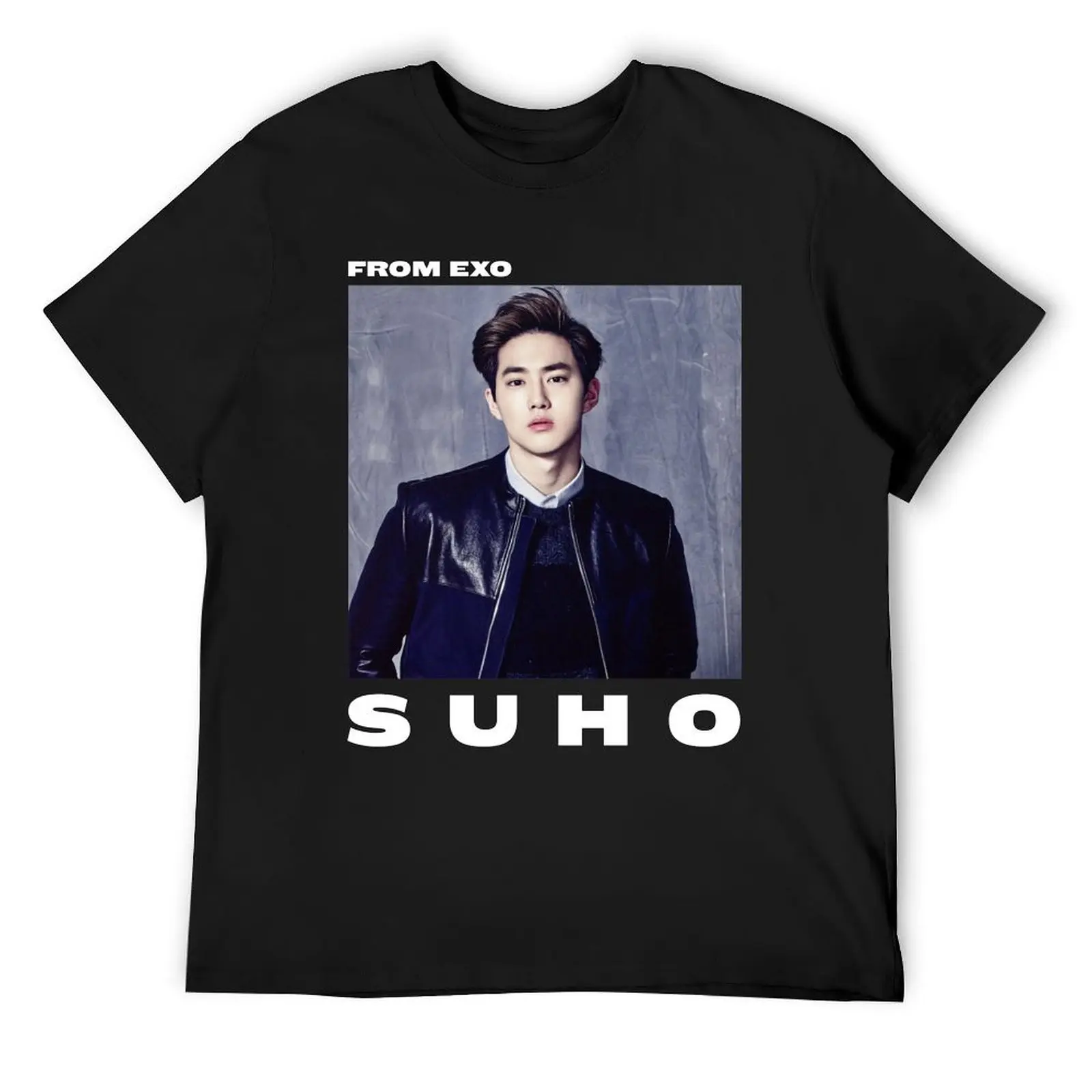 EXO-футболка SUHO рубашки большого размера эстетичная одежда уличная мужские