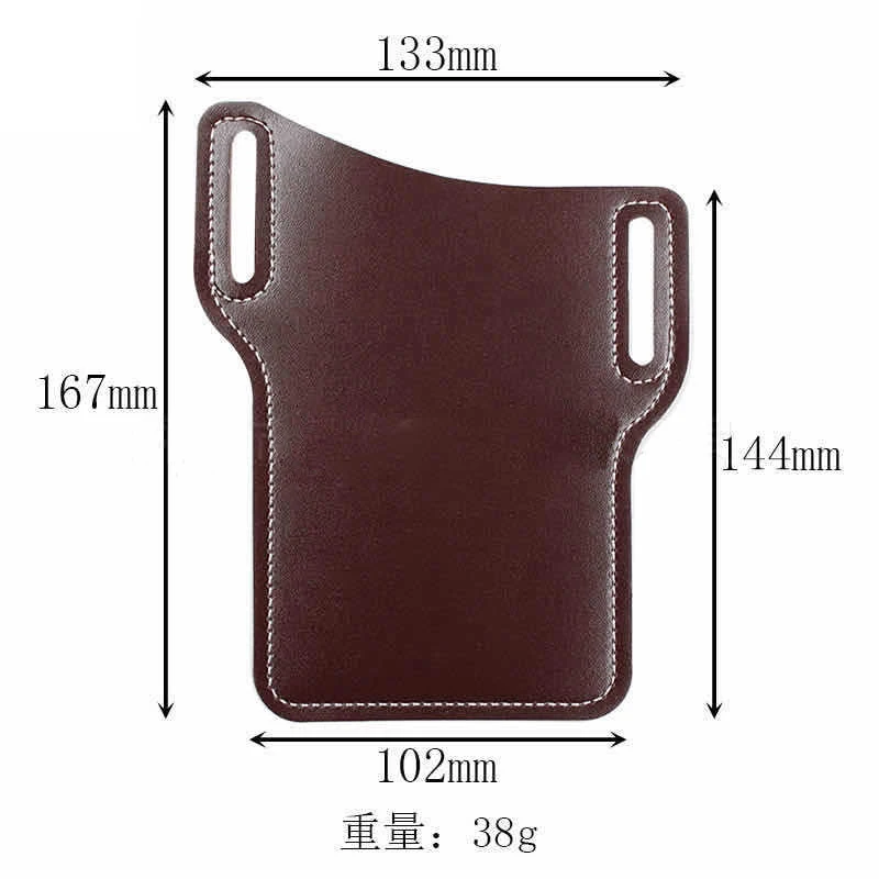 Men Phone Case Holster Cellphone Loop Holster Belt Waist Bag Props Leather Purse Phone Wallet Running Pouch Travel Camping Bags