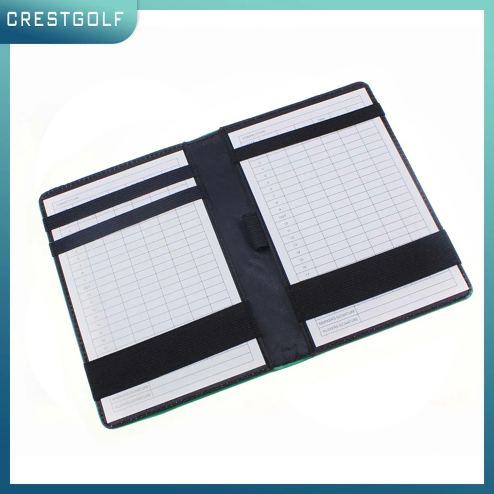 

Golf Scorebook Golf Green 25*17.5*0.1cm Special Score Book Top Layer Cowhide For Course Competition High Quality