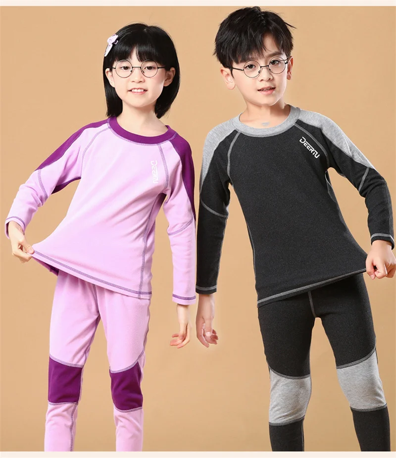 

Big Kids Warm Sleepwear Sets Spring Autumn Children Cotton Clothes Suits Girls Boys Tights Tops Pants 2Pcs Fashion Outfits 3-14Y