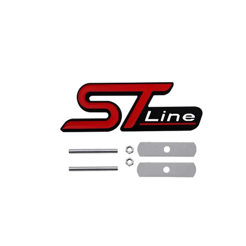 Металлическая 3D Эмблема для автомобильной решетки ST LINE, значок-Наклейка для Ford ST LINE Focus Fiesta Ecosport Puma X Kuga Mondeo Everest, автостайлинг