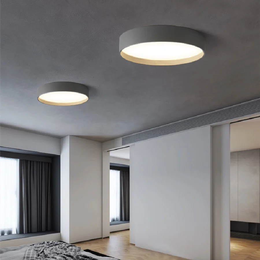 

Modern Minimalist LED Ceiling Lamp Flicker-free Light Living Hall Bedroom Study Room Ceiling Light Art Round Metals Acrylic Lamp