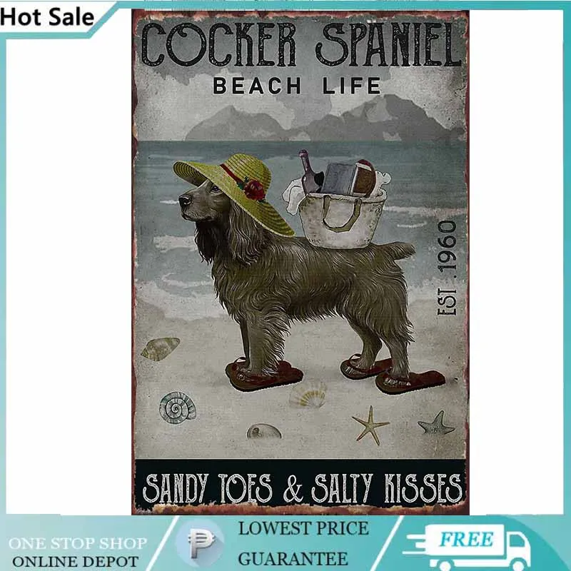 

Cocker Spaniel Tin Sign Tin Plates Wall Decor Room Decoration Retro Vintage Metal Sign For Art Cafe Pub Home Club Man Cave 0225