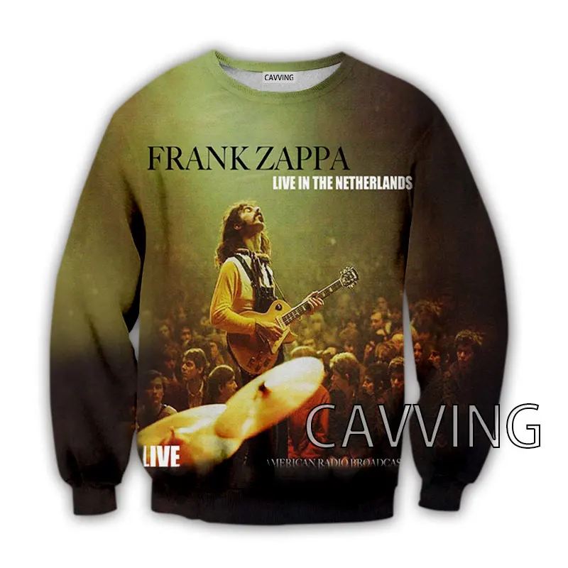 Новые модные женские/мужские толстовки с 3D-принтом Frank Zappa круглым вырезом топы в