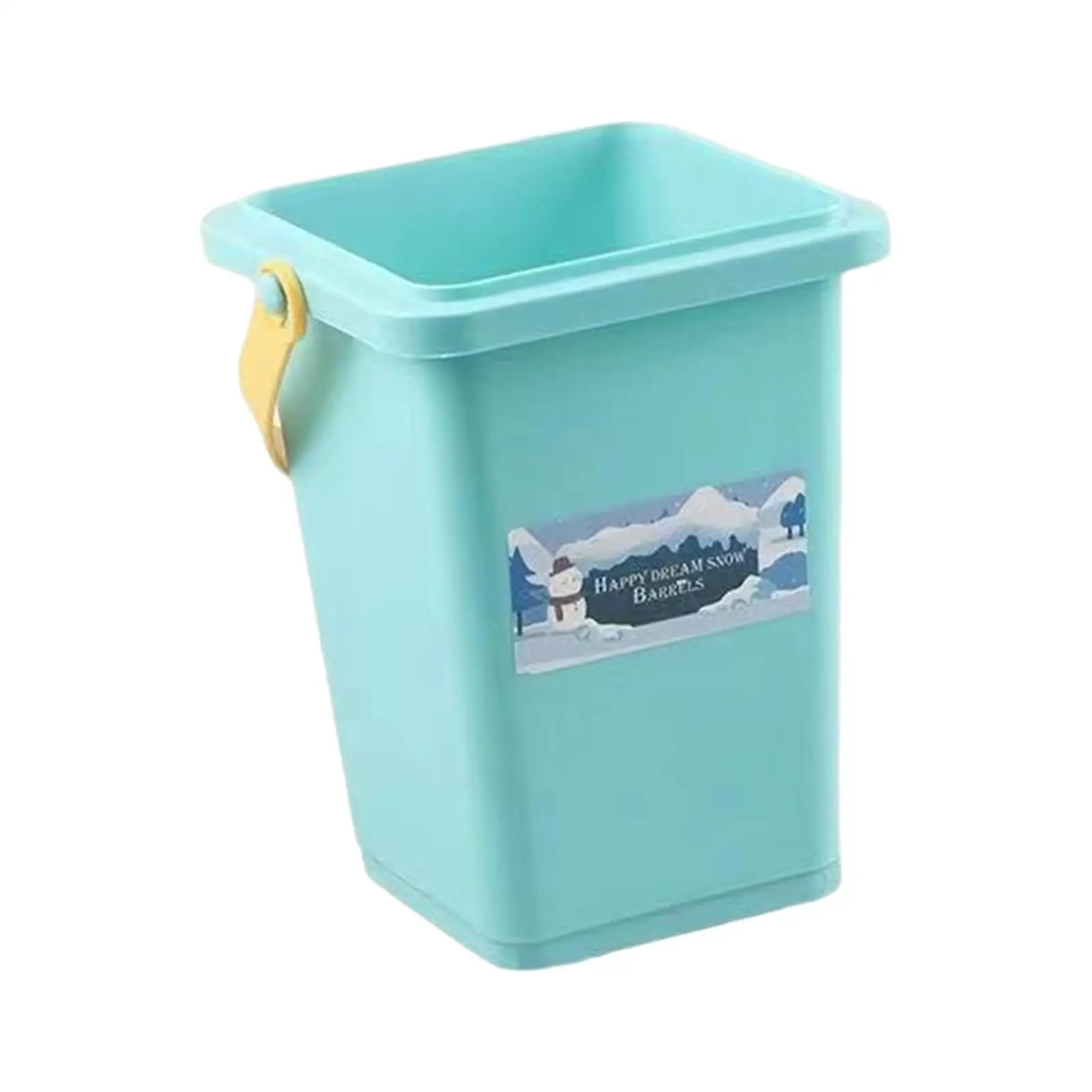 

Multipurpose Organizer Barrel Durable Gift with Handle Snow Bucket for Outdoor Activities Parties Beach Toys Small Shovel Unisex