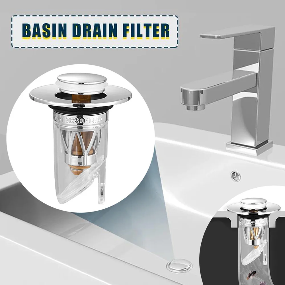 

1pc Basin Up Drain Filter Universal Bathroom Sink Plug Stopper Wash Basin Core Bounce Plumbing Kitchen Tools