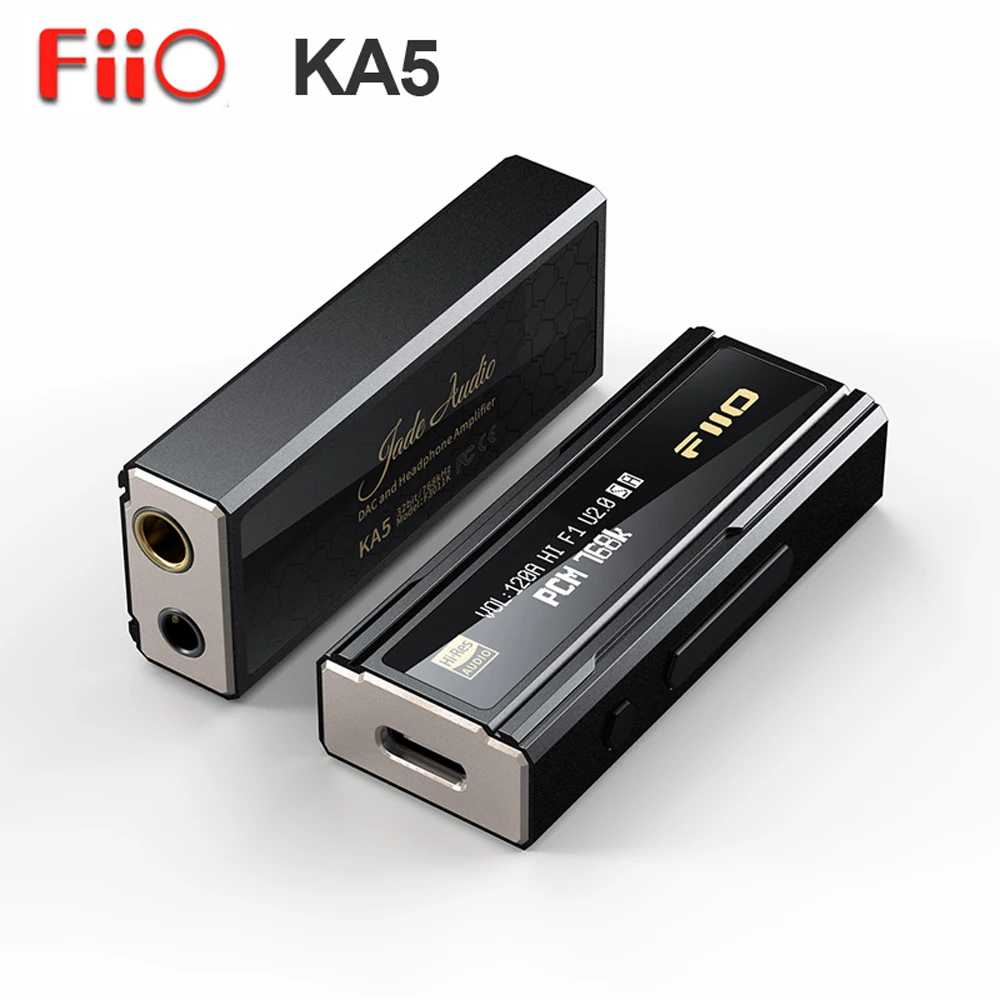 

Усилитель для наушников FiiO JadeAudio KA5 USB DAC Dual CS43198 чип 3,5/4,4 мм аудиокабель PCM 768 кГц DSD256 для Android IOS WIN10