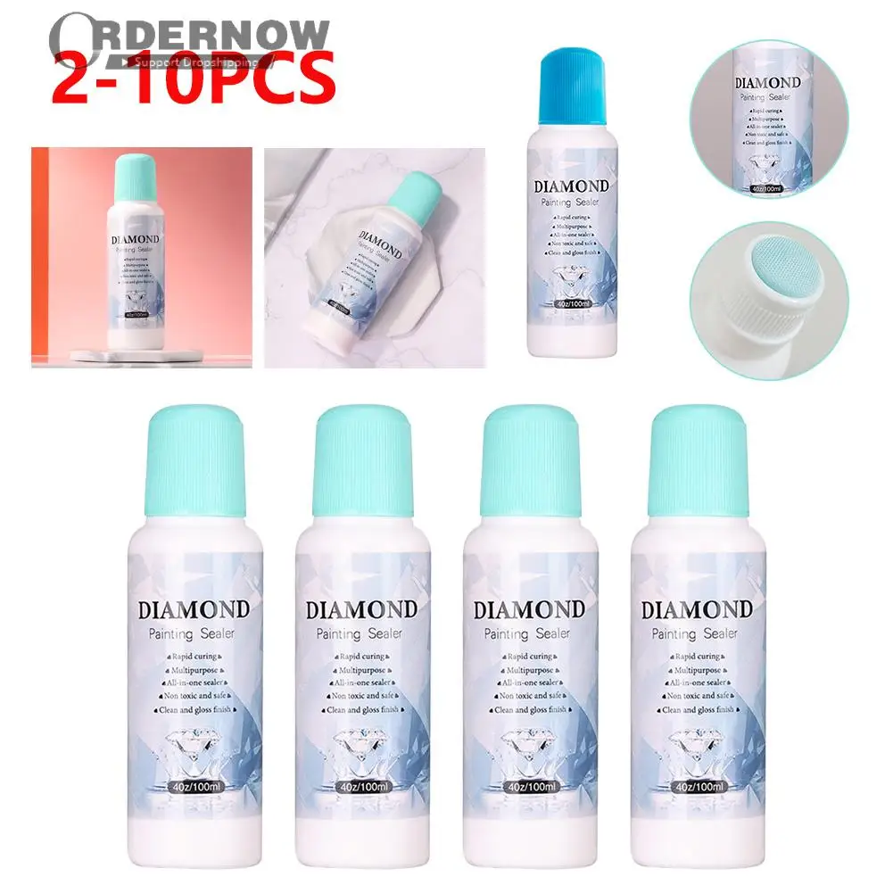 

2-10pcs 100ml Diamond Painting Conserver Permanent Hold Shine Effect Sealer for All Diamond Painting Brightener Glue Keep Shiny