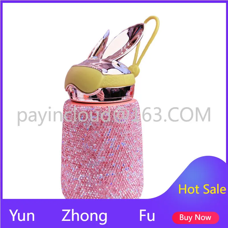 

Diamond Small Flying Rabbit Stainless Steel 304 Vacuum Cup Ins Cute Large Capacity Big Belly Cup