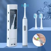 electric toothbrush battery black white sonic teeth brush oral hygiene ipx7 waterproof with replacement brush head gift