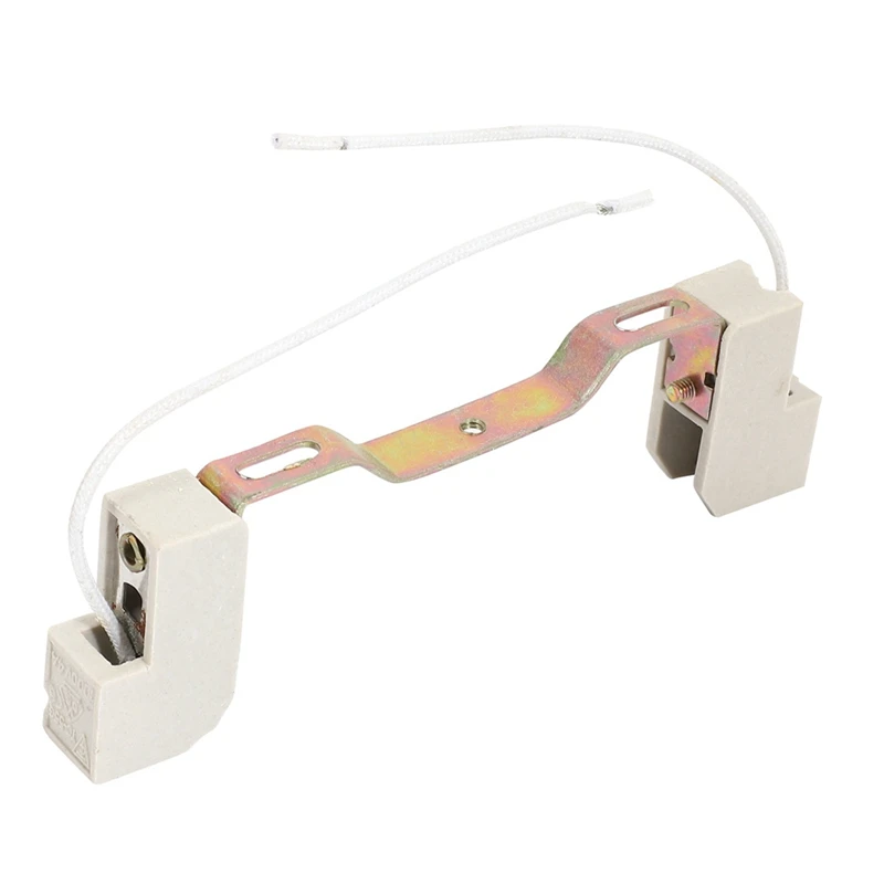 

4X R7S Bulb Socket Lamp Holder Connector Metal Ceramics Handle For Flood Light, 118Mm