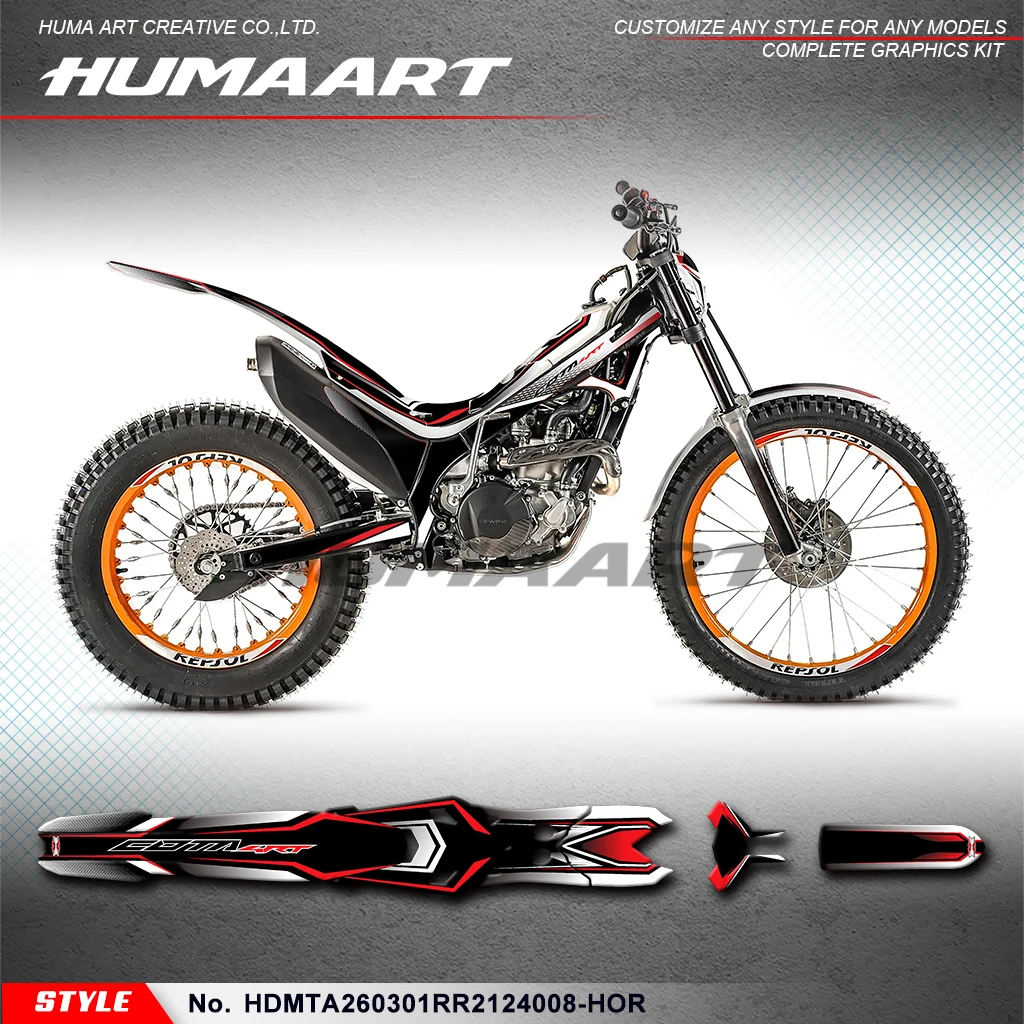 Клейкие наклейки HUMAART Racing для Honda Montesa Cota 4RT 260R 301RR 2021 2022 2023 2024 HDMTA 260301 РР 2124008 -ТОР