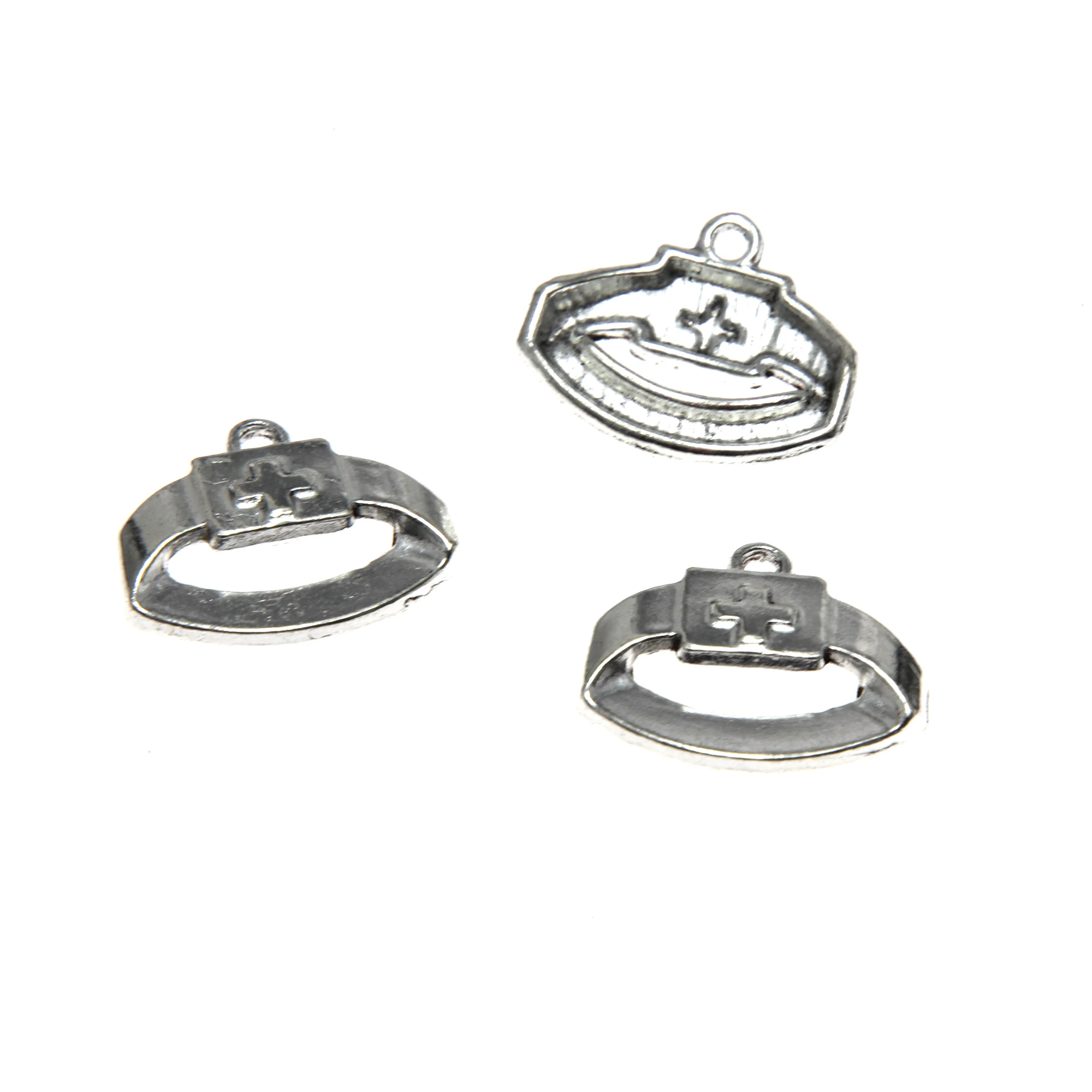 

15pieces/lot nurse hat charm Antique Tibetan silver tone nurse Charm pendant DIY jewelry 20x16mm