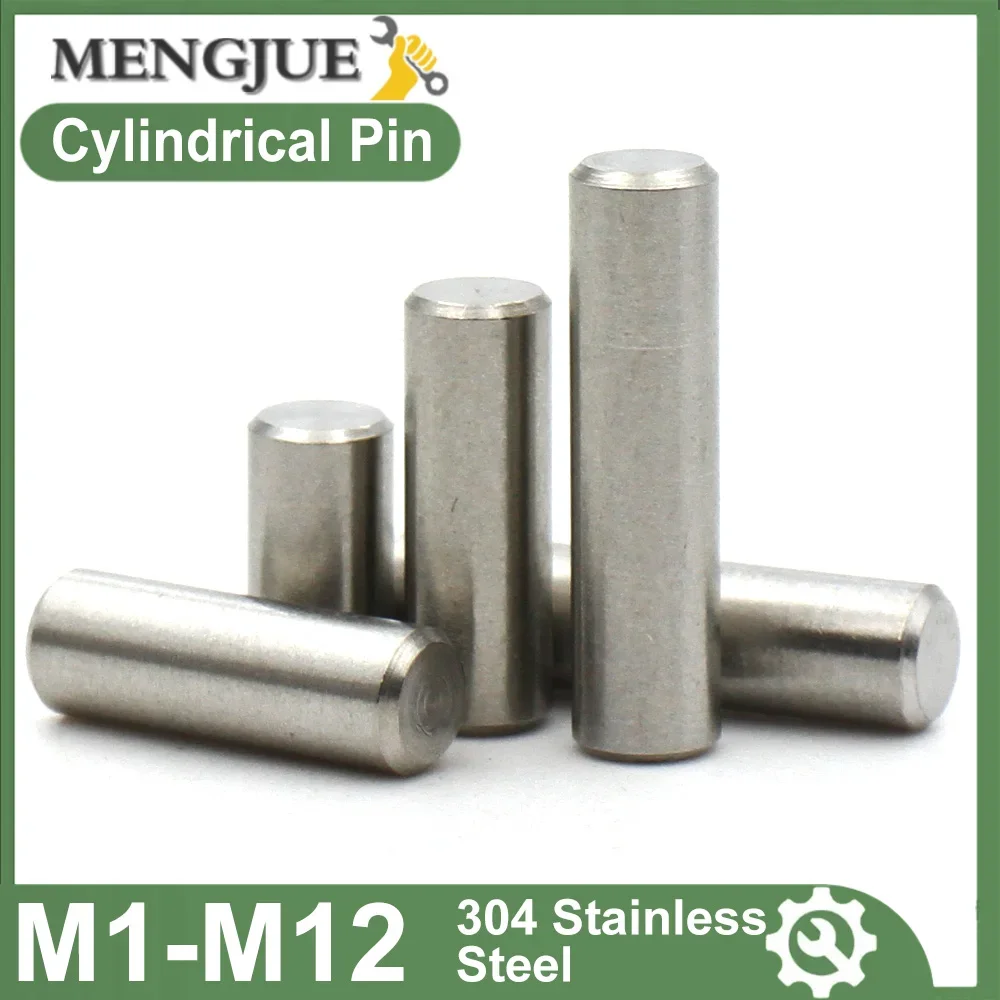 

M1 M2 M2.5 M3 M4 M5 M6 M8 M10 M12 304 Stainless Steel Bearing Positioning Fixing Solid Dowel Cylindrical Pin GB119 4-100mm