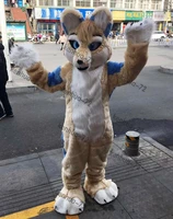 long fur husky dog fox fursuit mascot costume suit cosplay dress furry costume outfit new