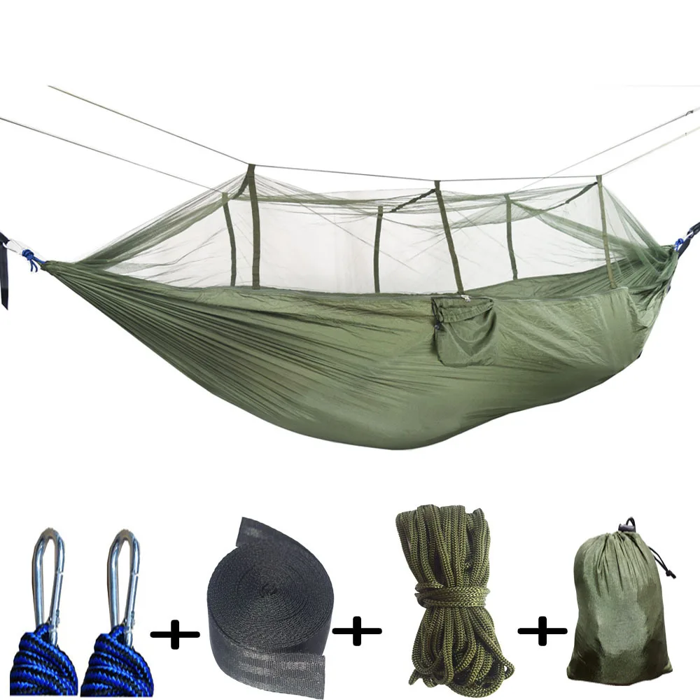 

Outdoor camping mosquito net hammock swing camping furniture indoor dormitory outdoor courtyard bed hammock 210T nylon fabric