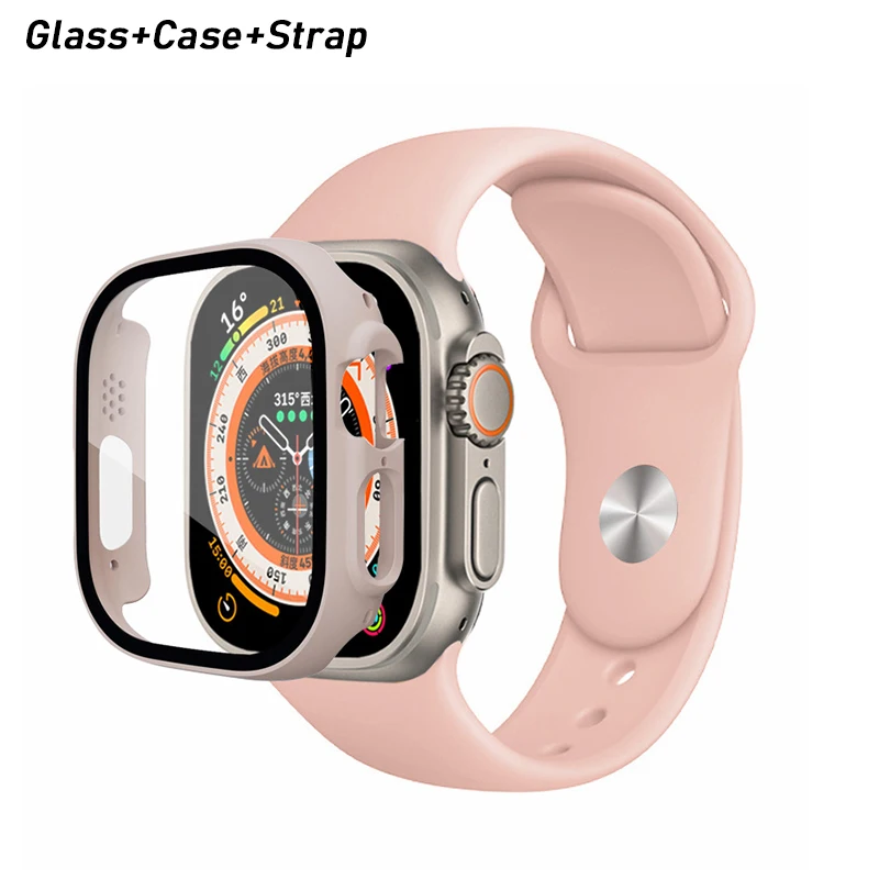 

Ремешок стеклянный для Apple Watch band 45 мм 44 мм 49 мм 40 мм 41 мм 42 мм 45 мм 38 мм, браслет correa для iWatch series 3 4 56 se 7 8 ultra