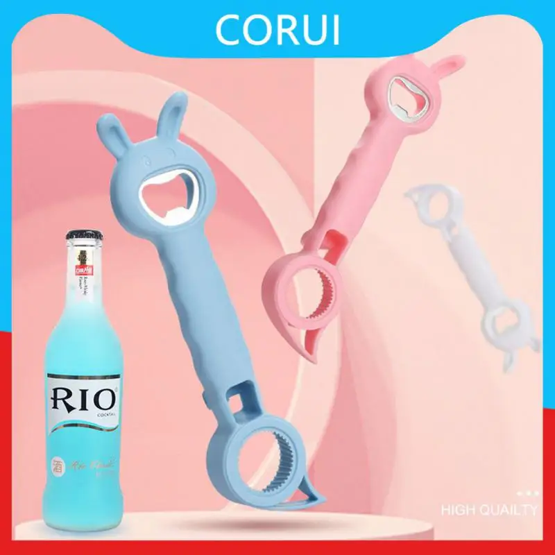 

Household Beer Beverage Bottle Opener Non-slip Cap Opener Cute Cartoon Screw Cap Canned Fish Cap Lifter Kitchen Accessories