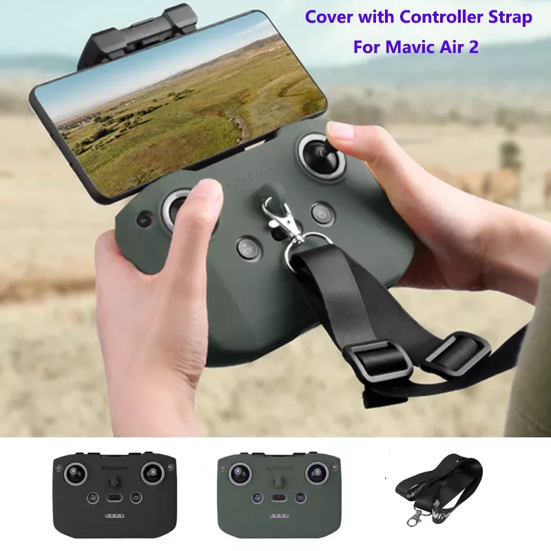 

cCamera Drone Mini 2/3 Pro Silicone Protective Cover W Remote Control Strap Sleeve For DJI Mavic Air 2s/DJI Mini 2 Drone Accesso