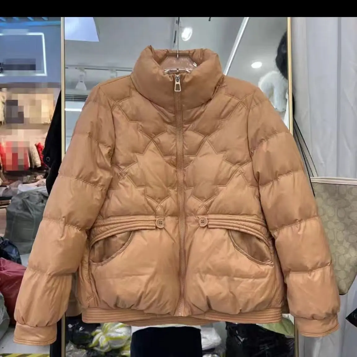 New Women Fashion Short Korean Down Jackets 2023 New Autumn Winter White Duck Down Female Warm Down Coats Zipper Pockets M17