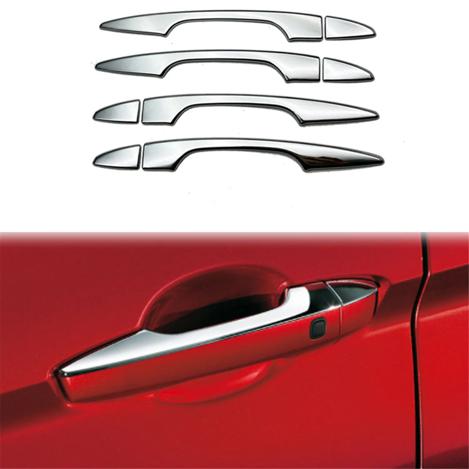 

for Mitsubishi Outlander 2022 2023 Exterior Door Handle Cover Trim Sticker Decor Car Accessories ABS Chrome