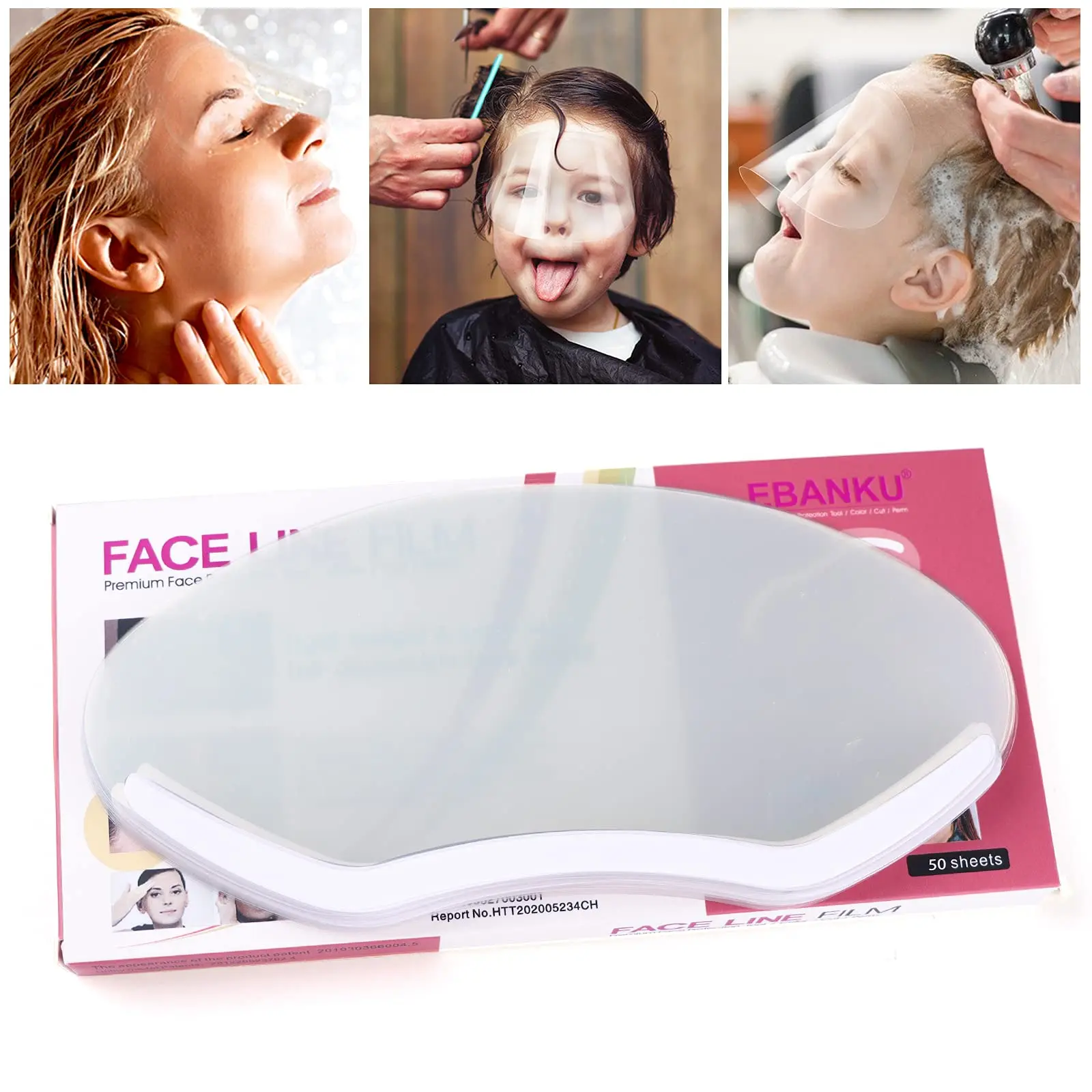 

100PCS Disposable Face Shields Barber Makeup Shower Visors Masks for Hairspray Salon Tools Hairdressing Supplies