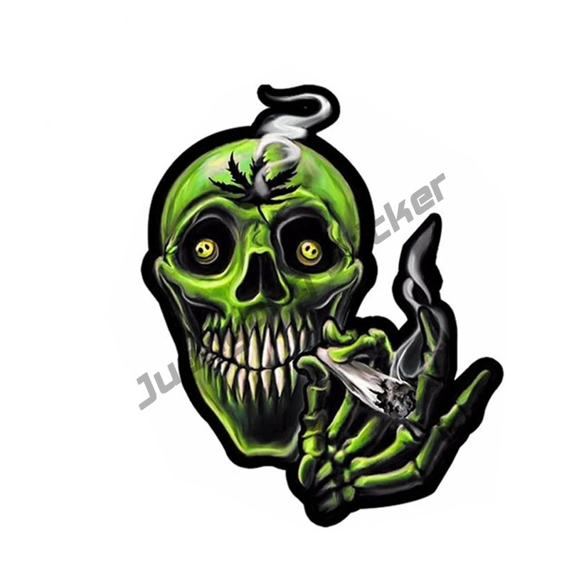 

Smoking Skull Car Styling Vinyl 3D Car Sticker Auto Moto Bike Car Van Truck Racing Tuning SUV Fine Camper Accessories PVC13x11cm