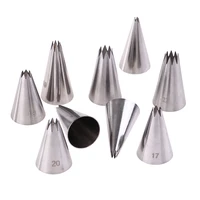 9pcslot stainless steel pastry icing piping nozzles tip cake nozzle cupcake rose flower decor baking accessories decoration