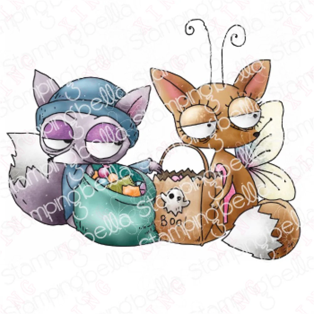 

New Metal Cutting Dies 2022 Arrival Diy Scrapbook Card Craft Handmade Decoration Album Christmas Sneaky Foxy Embossing Stamp Set