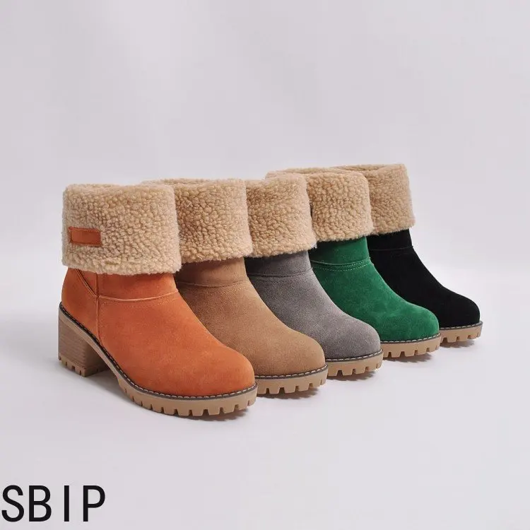 

2022 plus Size Winter New Boots Middle Tube Two Wear Warm Snow Boots Women Platform Boots Platform Shoes Winter Boots Women