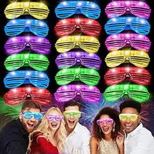 10/20/30/40/50/60 Pcs Glow in the Dark Led Glasses Light Up Sunglasses Party Favors Glow Glasses for Kids Adults Party Supplies