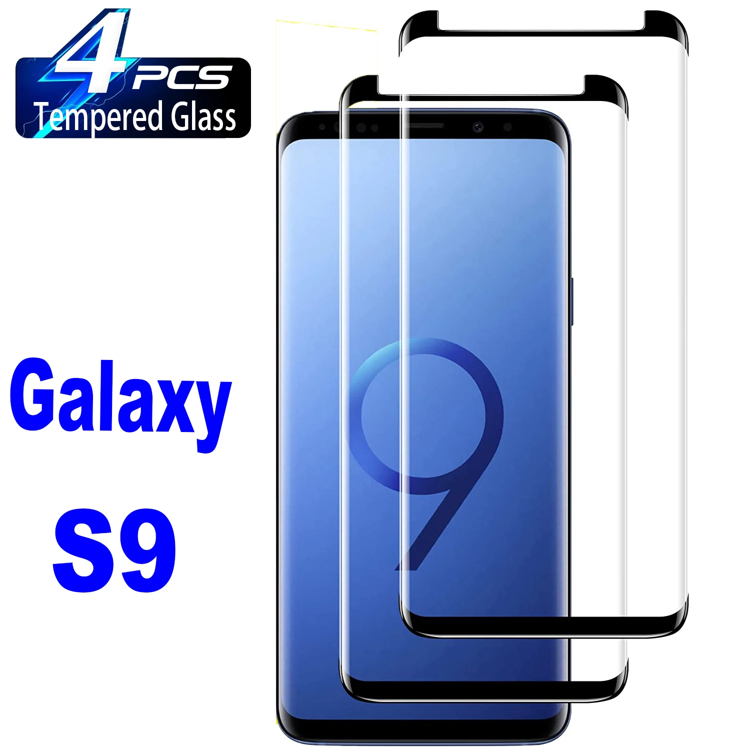 

Защитное стекло для Samsung Galaxy S9, закаленное, 3D, 1, 4 шт.