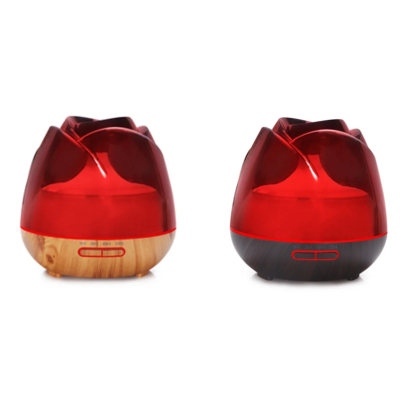 

400ML Electric Air Humidifier Essential Aroma Oil Diffuser Ultrasonic Rose Humidifier Mist Maker LED Light