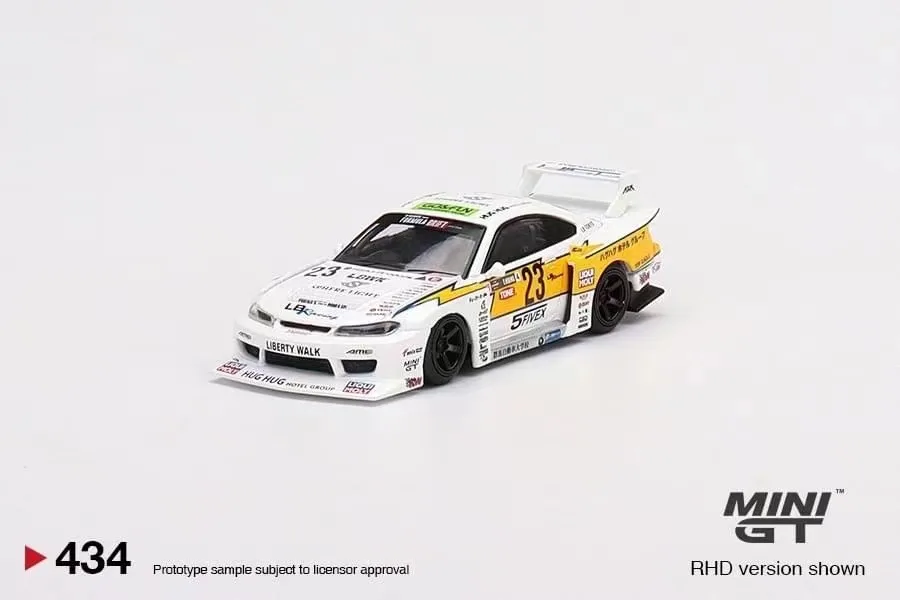 

Mini GT 1/64 LBWK Silvia S15 Drift Car Mini Model Car Super Sports Car Diecast Racing Car Gift for Children
