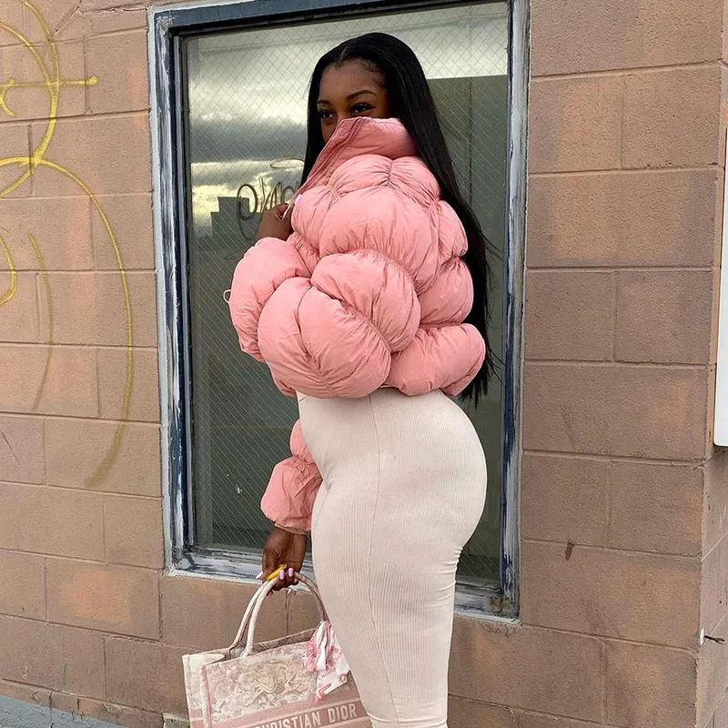 Autumn and Winter New Cotton Clothing Female  Short Paragraph Warm Hundred with Bread Circle Characteristics of Cotton Clothing