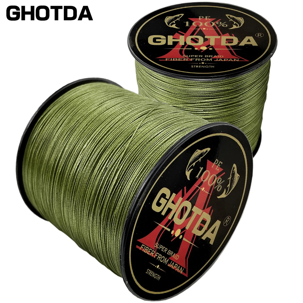 

GHOTDA 100M 4 Strands 10-80LB Braided Fishing Line PE Multilament Braid Lines wire Smoother Floating Line