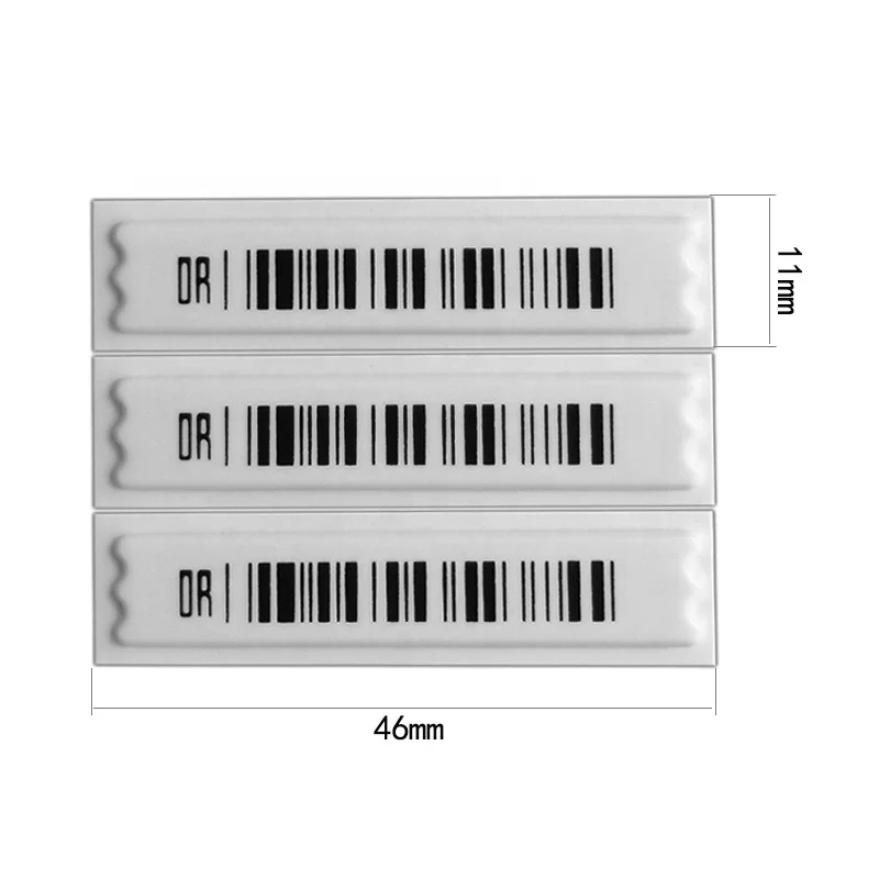 DETA EAS security soft tag 3 chips barcode Adhesive 58khz am dr label for supermarket enlarge