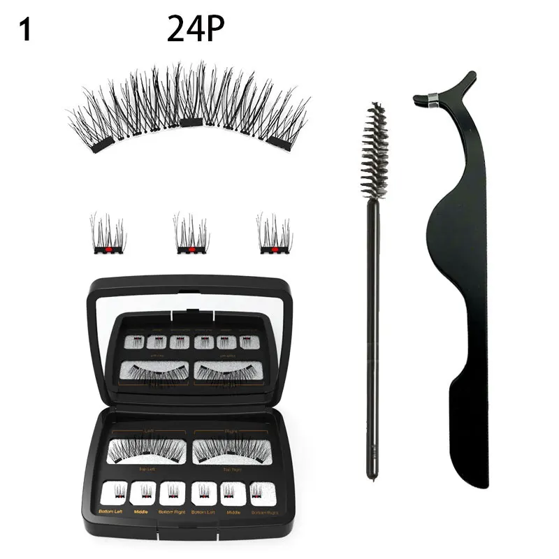 

Reusable Magnetic Eyelashes Segmented Eyelashes Thick Long Fake Eyelashes Lashes Extension Tweezer Brush Set Segmented Eyelashes