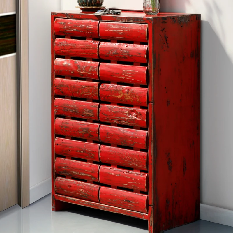 Шкафы для обуви из сосны с примительной росписью мебель массива дерева простые