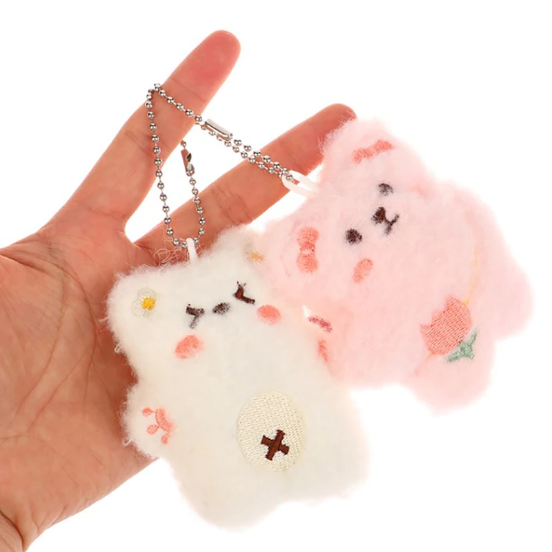 

Cute Little Bear Plush Doll Pendant Bag Pendant Stuffed Soft Cartoon Keychain DIY Decoration Creative Key Ring Birthday Gift