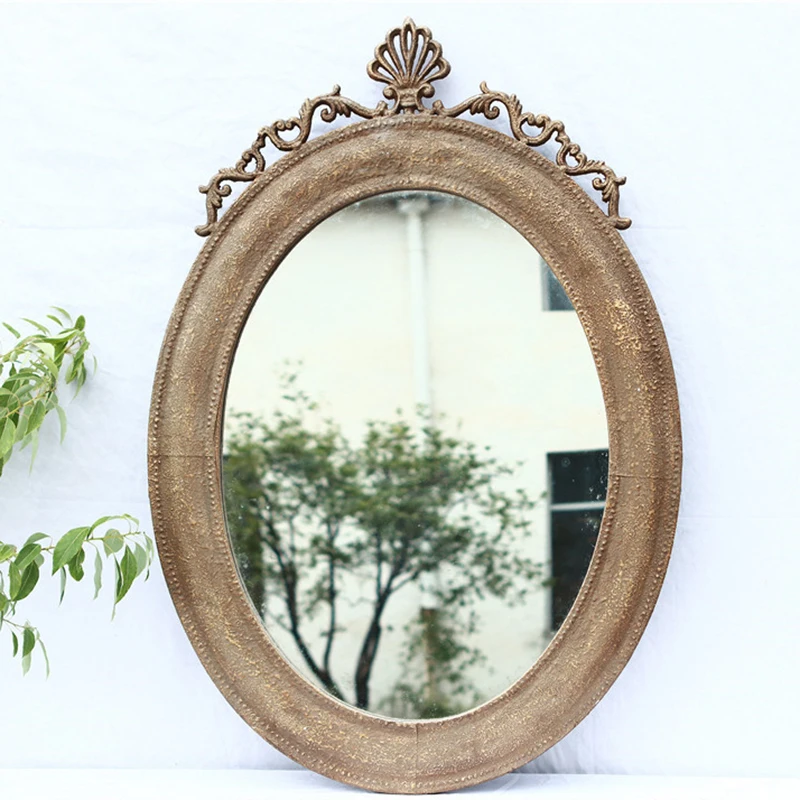 

Vintage Full Body Decorative Mirror Makeup Aesthetic Dressing Table Bathroom Mirror Irregular Deco Mural Home Decor YX50DM