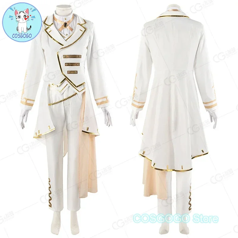 Аниме виртуальный YouTuber NIJISANJI косплей костюм 6-летия Kuzuha/Varkana/ nei ponto/Hokase Fuyuki белый