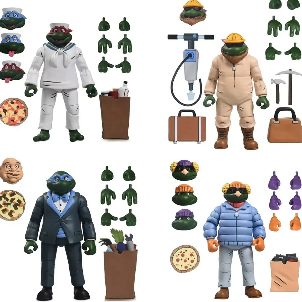 Коллекционная подвижная фигурка Neca Teenage Mutant Ninja Turtles 1987 года, Ледерхед, 7 дюймов, с невидимой головой, для взрослых (art.: 3920dbece367f) - 3920dbece367f
