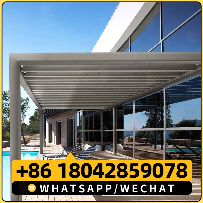 Моторизованные уличные непромокаемые панели садовый навес патио беседка с