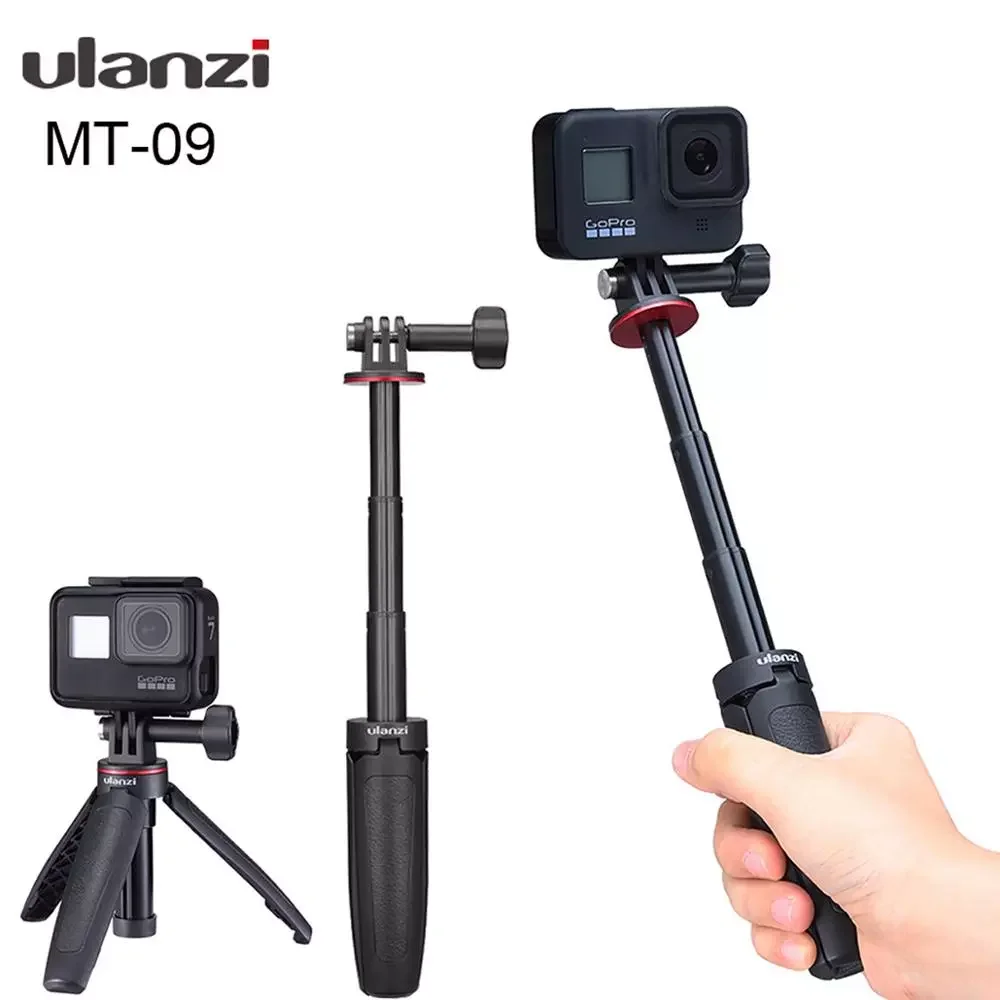 

Ulanzi MT-09 Extendable Vlog Tripod for GoPro Hero 10 9 8 7 6 5 4 Black SJcam Action Cameras