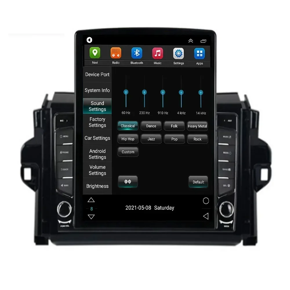 2Din Android13 Tesla автомобильный радиоприемник для TOYOTA FortunerHILUX Revo Vigo 2015-35 мультимедийный